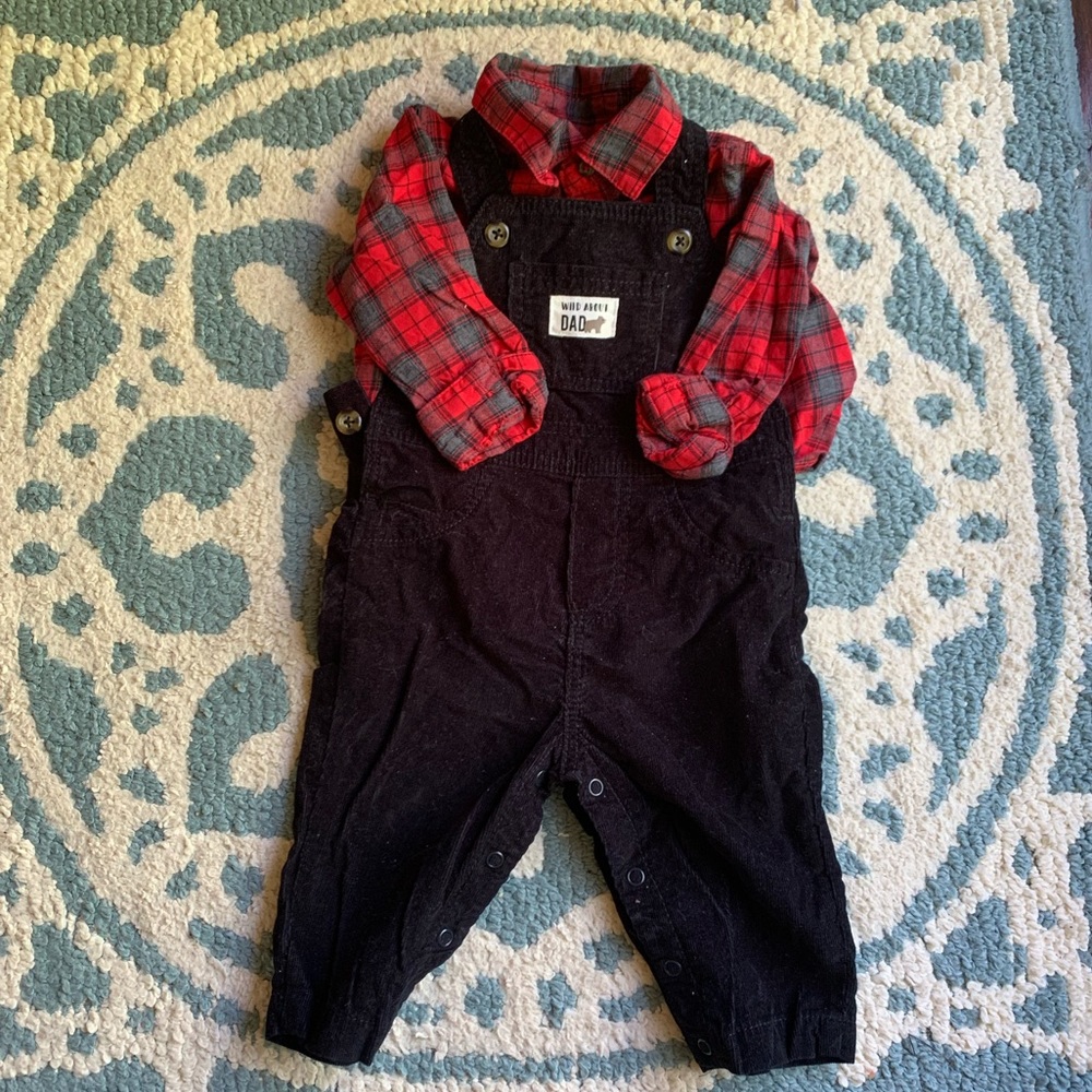 “Wild about dad” overalls set Carter’s Boy